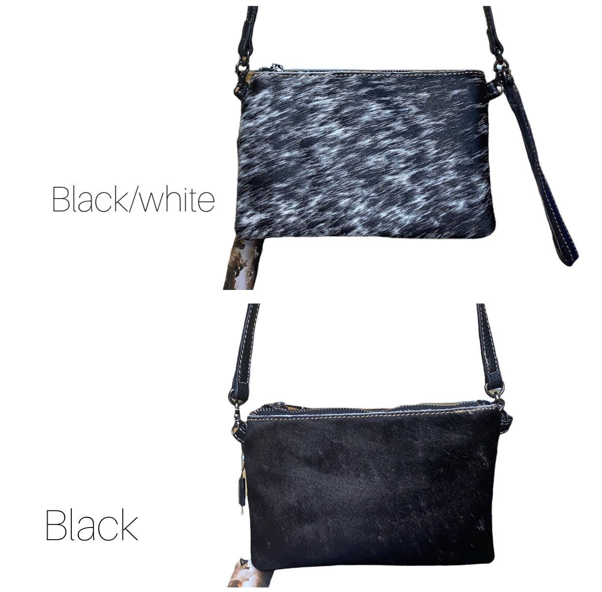 RLH004 - Montana West Hair-On Cowhide Leather Clutch/Crossbody