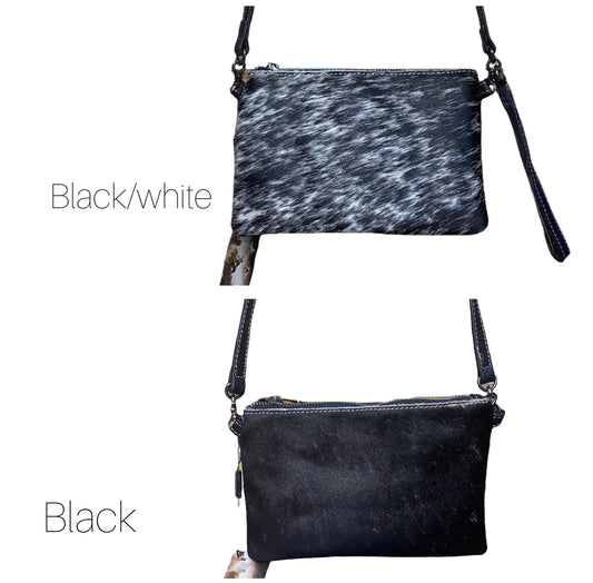 RLH004 - Montana West Hair-On Cowhide Leather Clutch/Crossbody