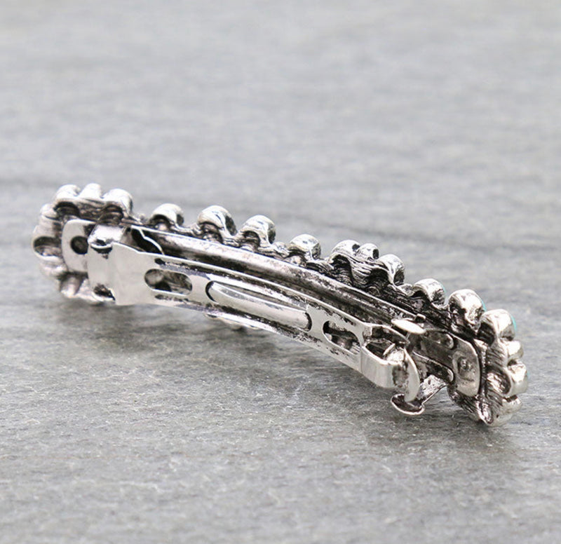 J6521 - Western Epoxy Concho Hair Clip Barrette