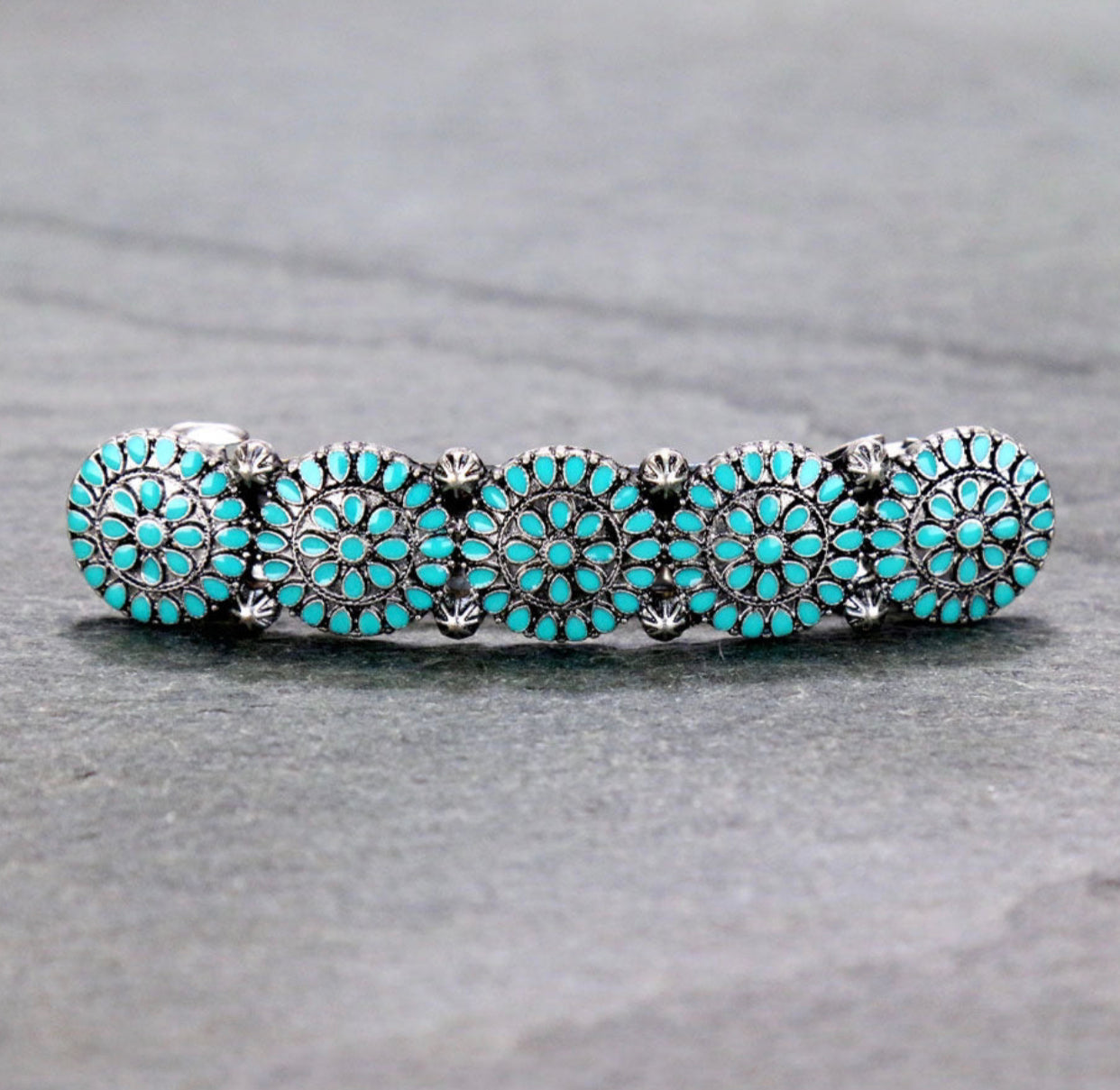 J6537 - Western Concho Hair Clip Barrette