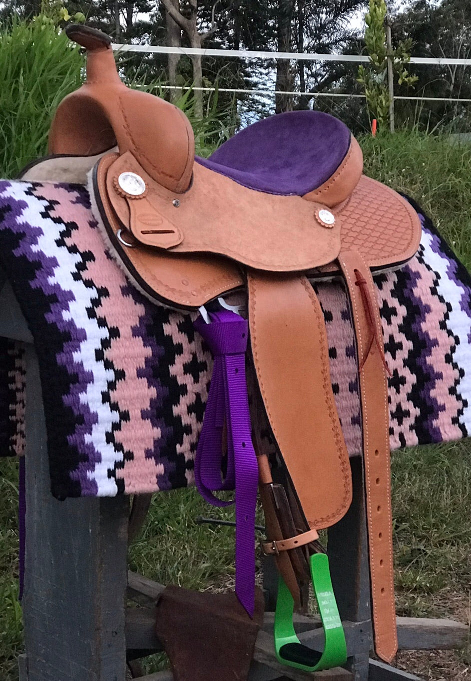 Custome Made Barrel Racing Saddle - Rawhide Western Wear 