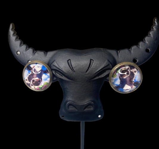 J6384 - Cow Stud Earrings