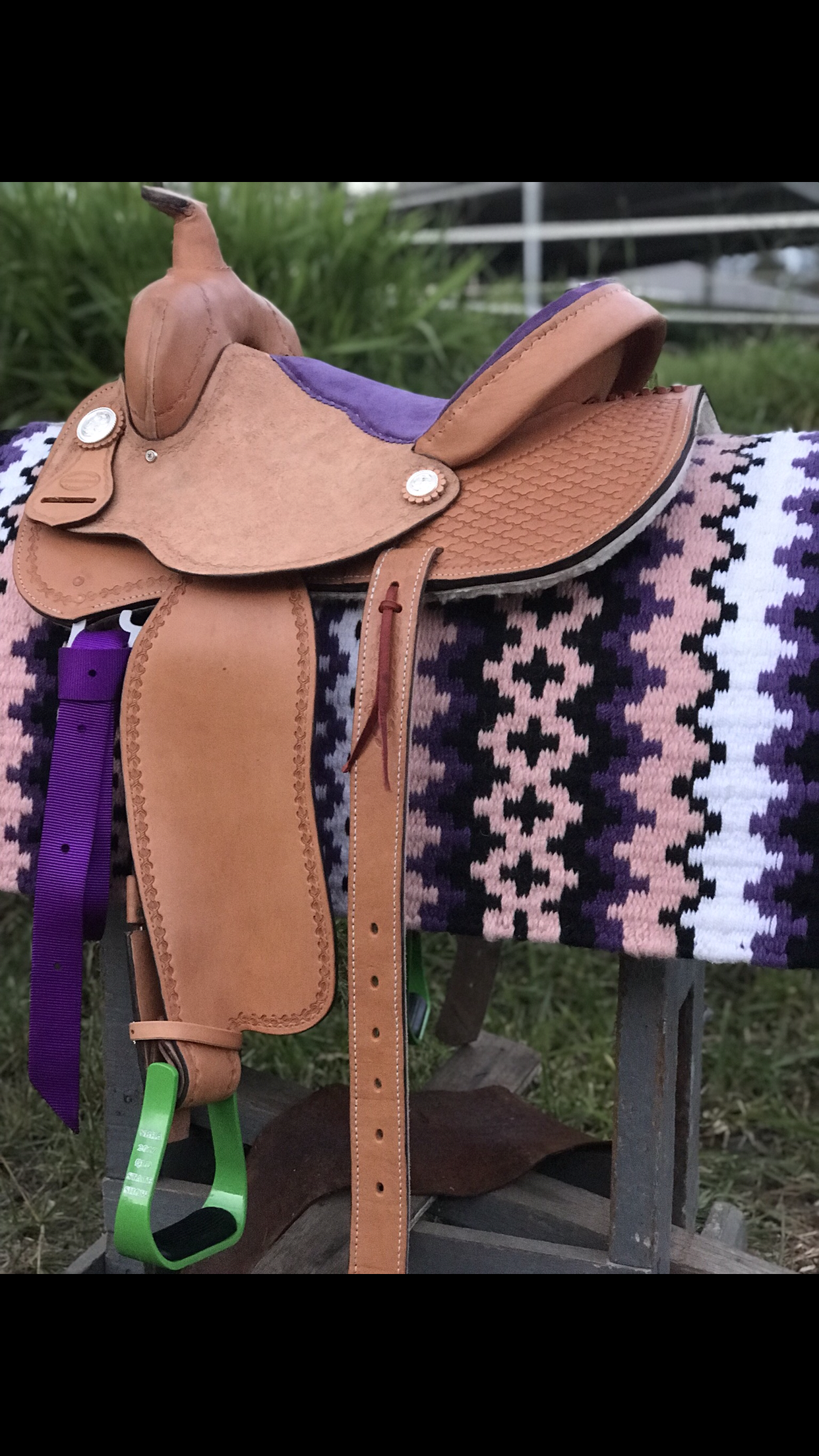 Custome Made Barrel Racing Saddle - Rawhide Western Wear 