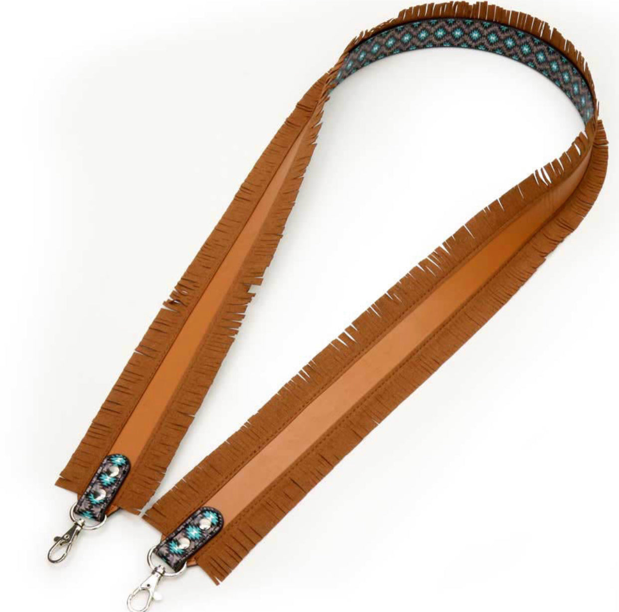 A8319 - Western Navajo Design Leather Bag Strap