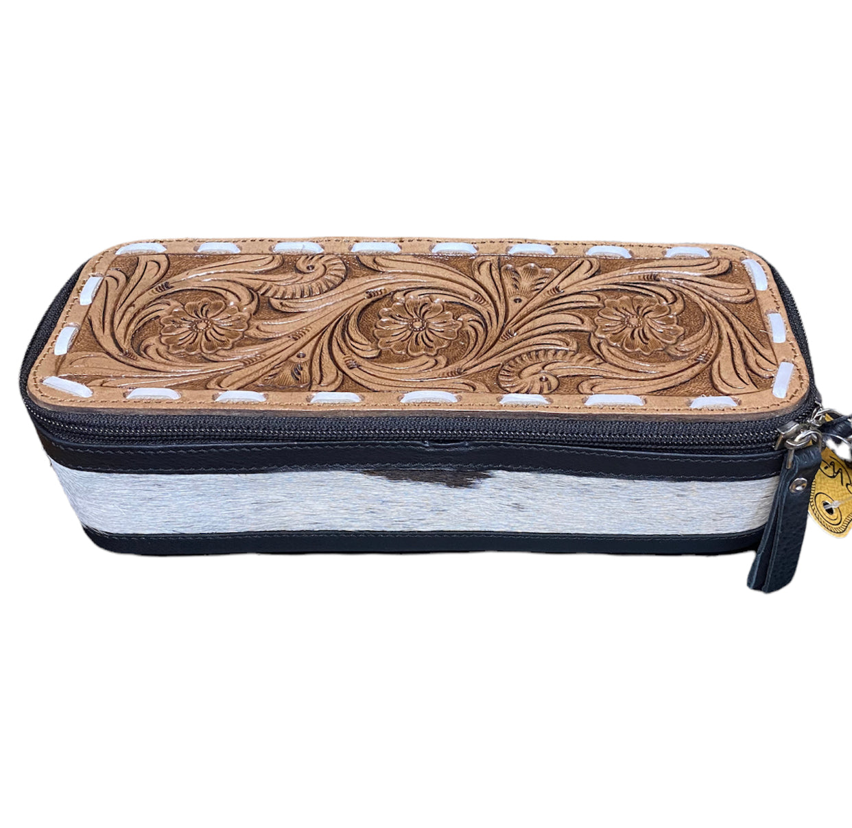 A7924 - Deluxe Carves Hair On Hide Jewellery Box