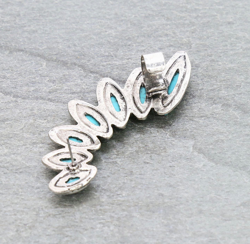 J6500 - 3″ Color Stone Ear Cuff Earring