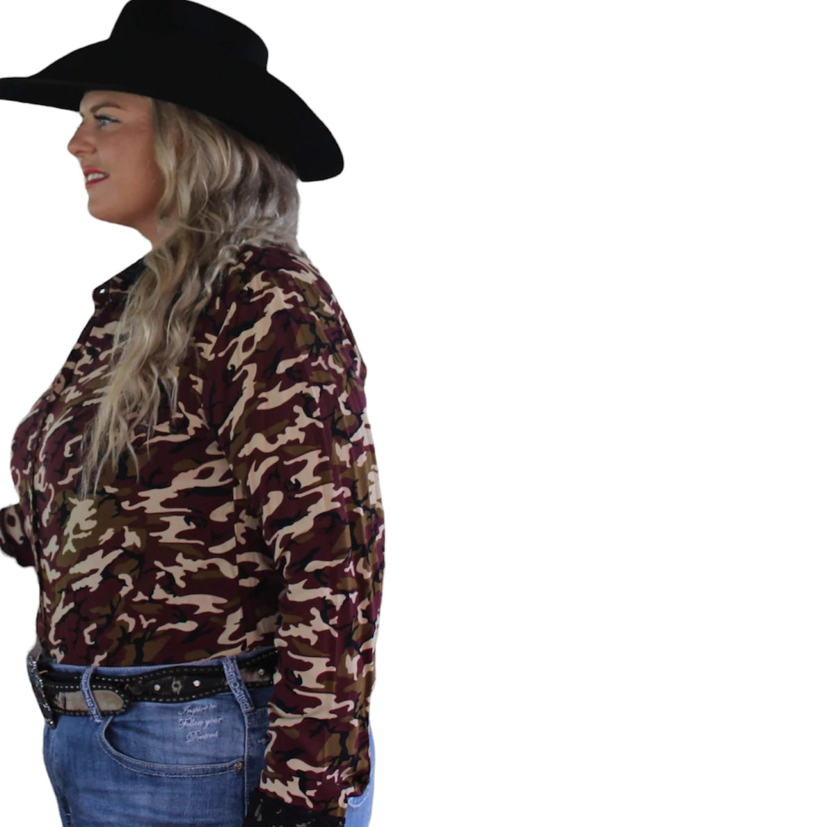 L1364 - Camo Ladies Western Shirt