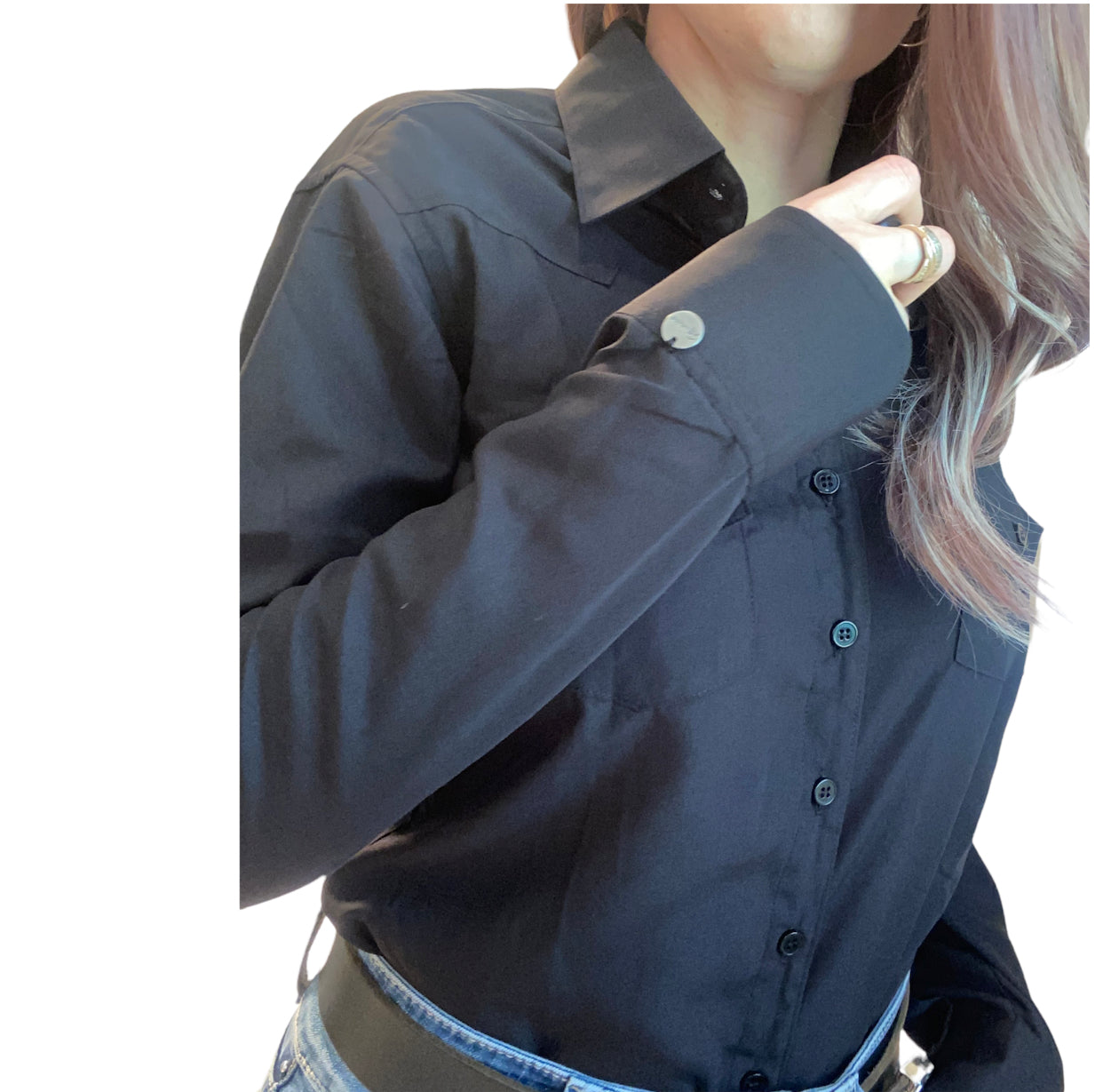 L1158 - Mari Ladies Western Shirt - With Pockets
