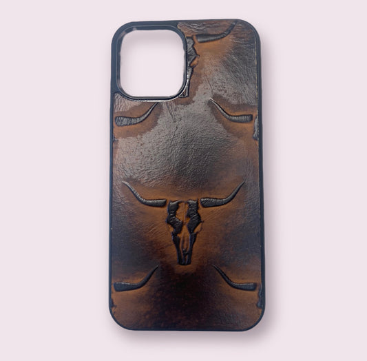 A8364 - IPhone 12 Max Tooled Leather Case