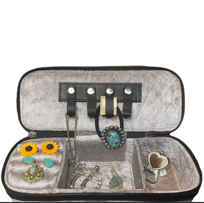 A7928 - Deluxe Carves Hair On Hide Jewellery Box