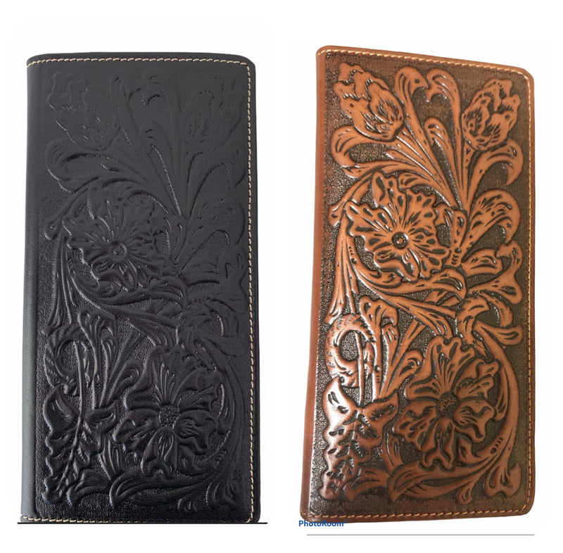 MWLW006 Genuine Tooled Leather Collection Men's Wallet - Rawhide Western Wear 