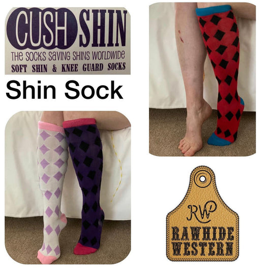 A7562 - Harlequin Shin Style Knee High Cushshin Sock