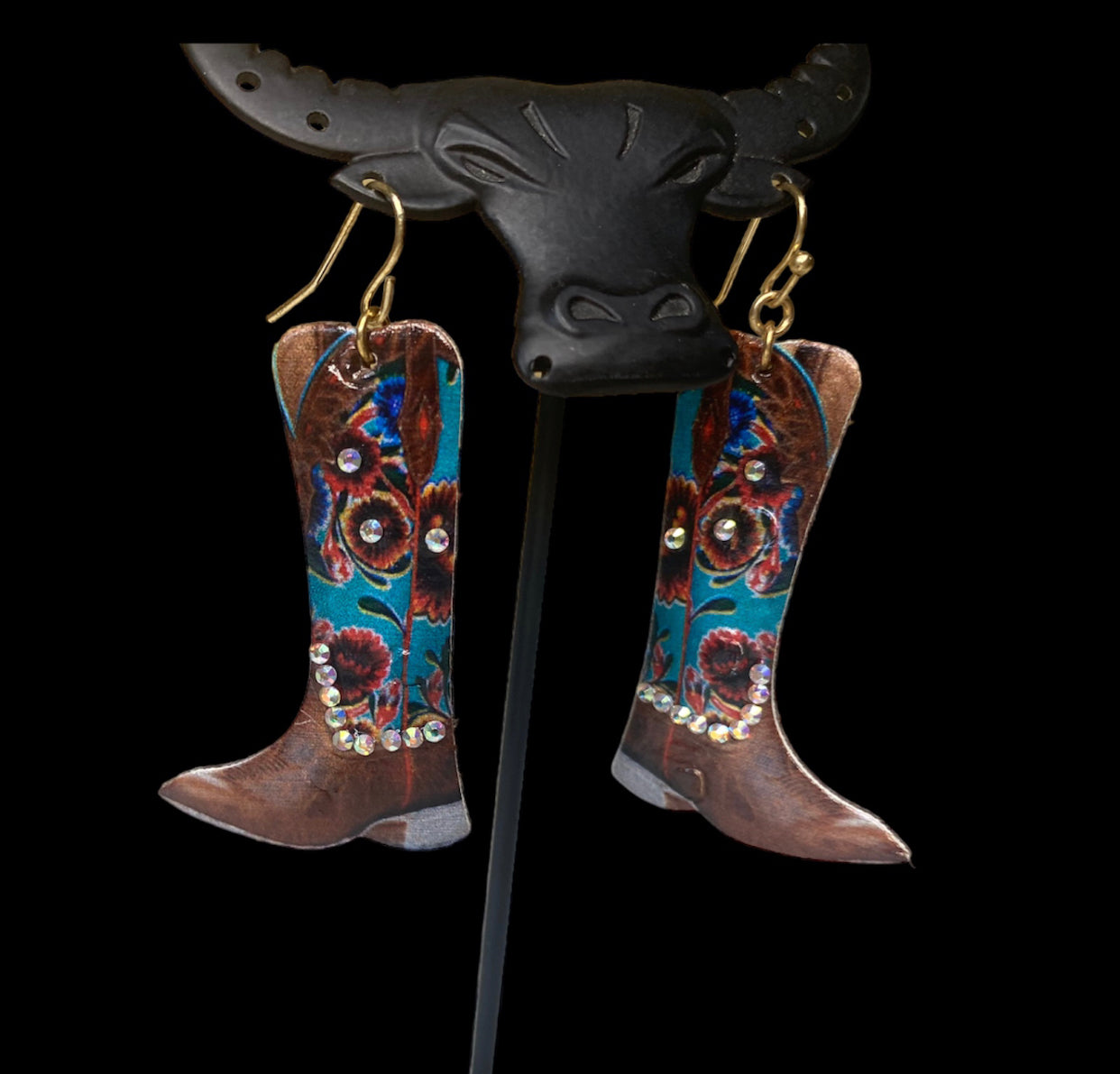 099E - Cowboy Boot Earrings
