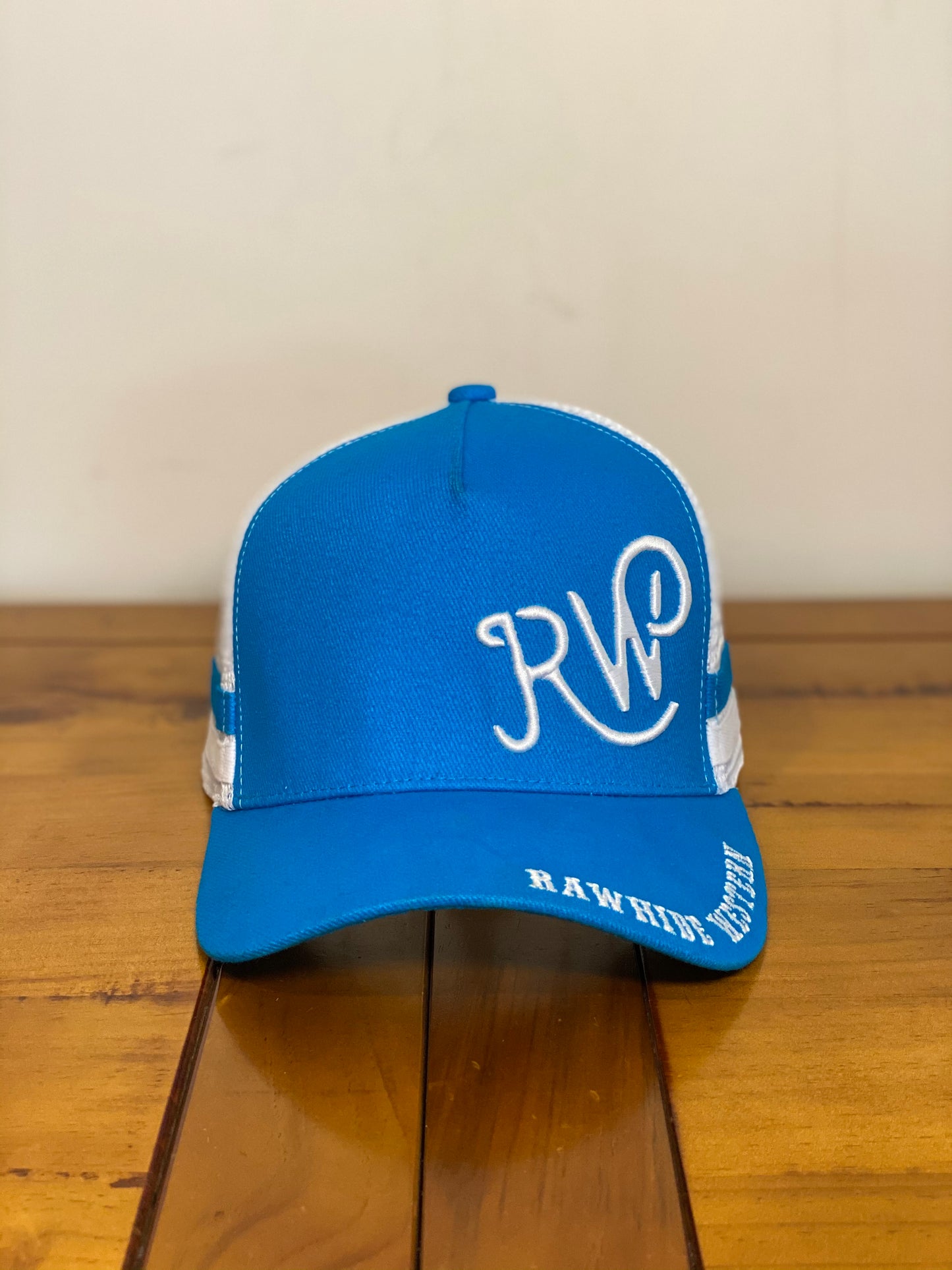 P4048- Rawhide Western Turquoise Country Trucker Cap