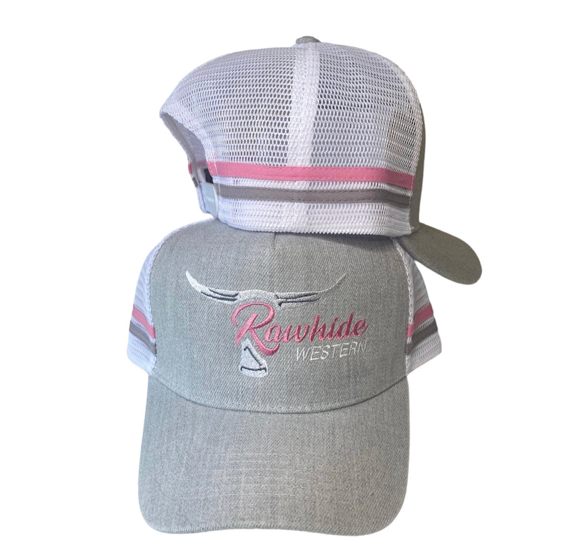 P4119 - Rawhide Grey Western Trucker Cap