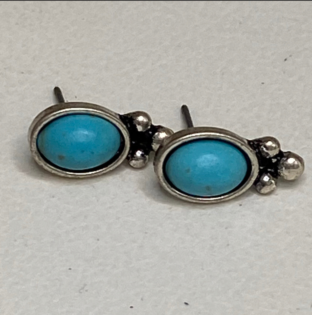 J6311a - Western Turquoise Post Stud Earrings