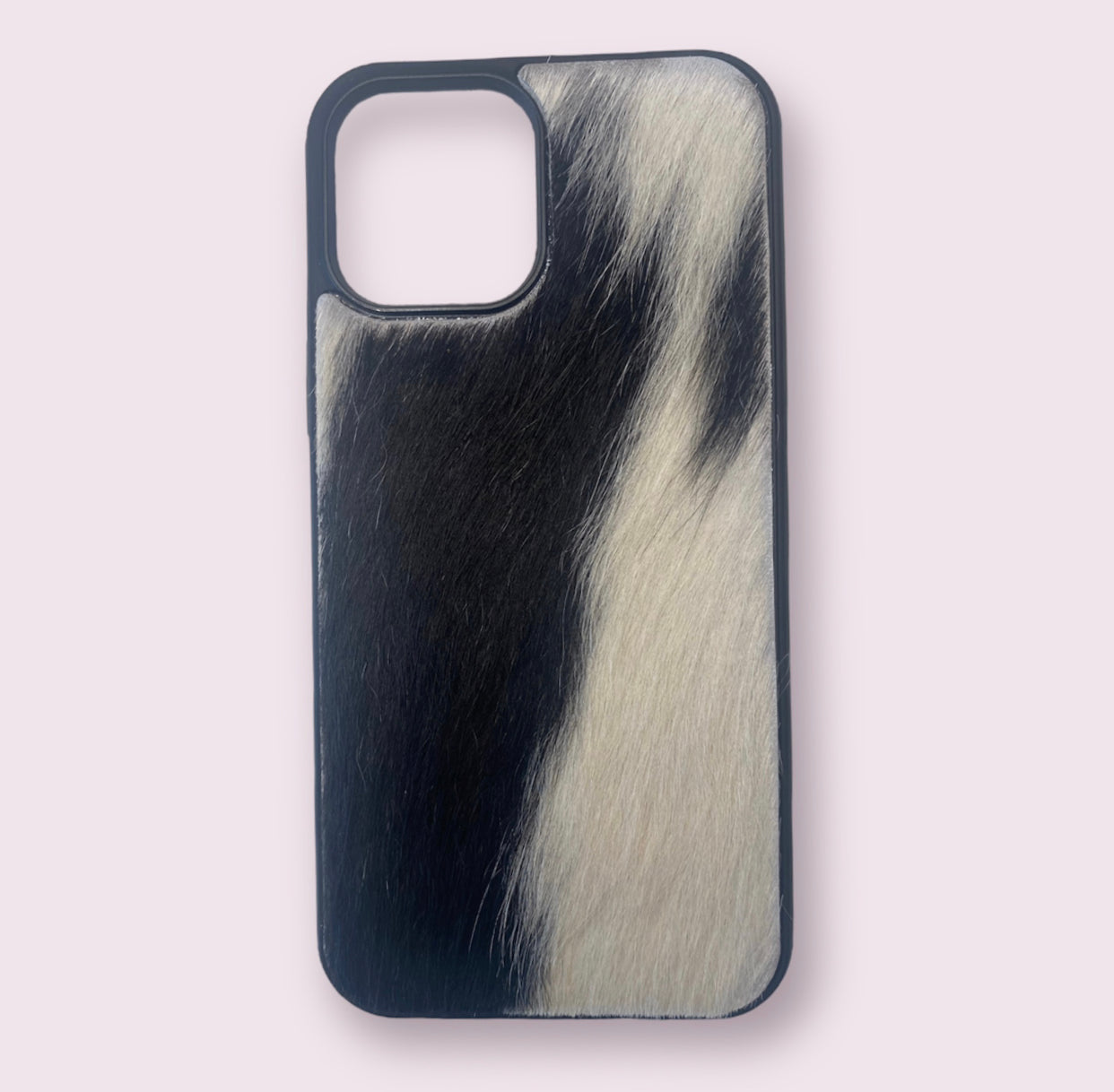 A8361 - IPhone 12 Max Hair on Hide Leather Case