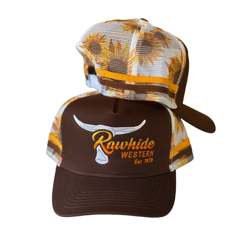 P4050- Rawhide Sunflower Country Trucker Cap