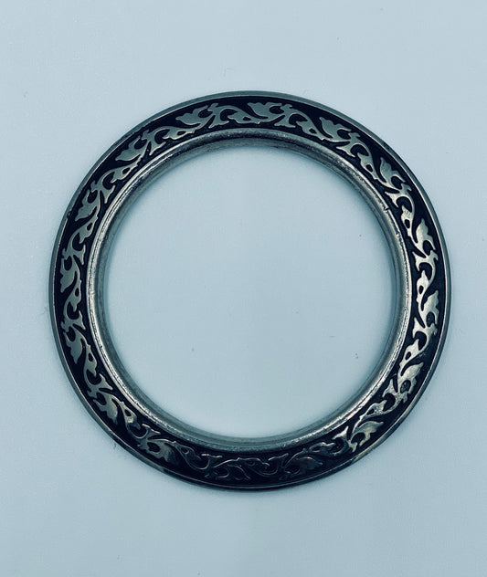 A7375 - Silver Floral Breastplate Center Ring