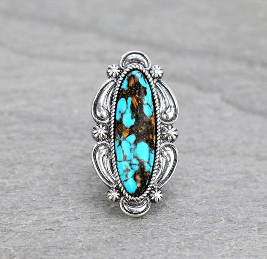 J6484 - Western Handmade Stone Adjustable Ring