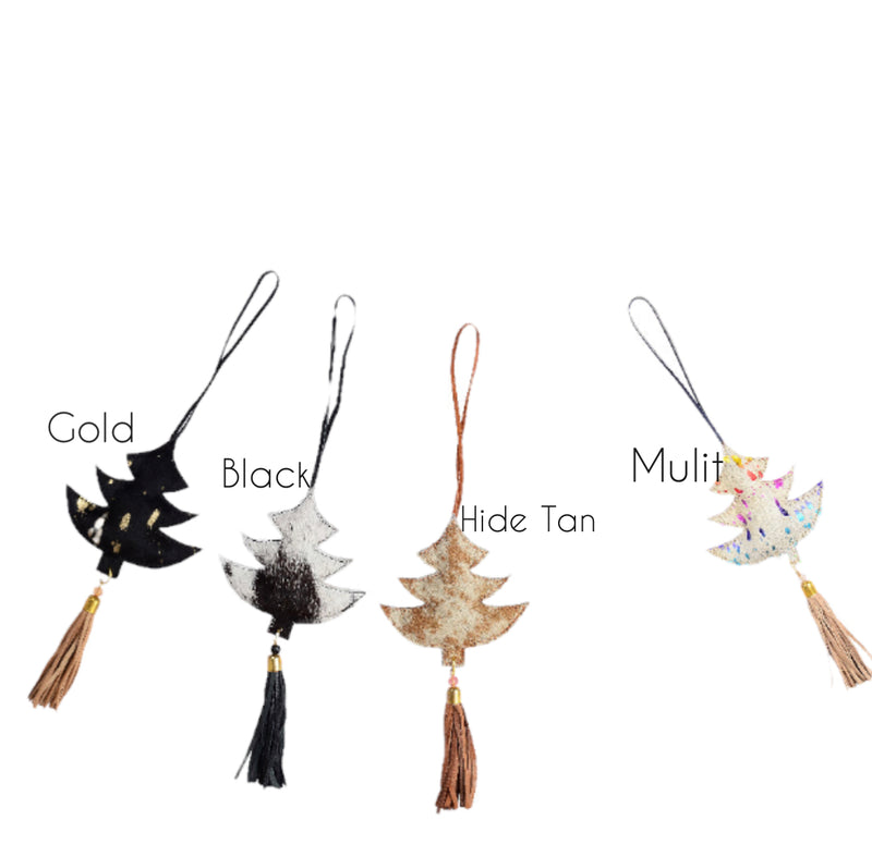 A8235 - Cowhide Tree Hang- Christmas / Bag Charm Tree Hanging