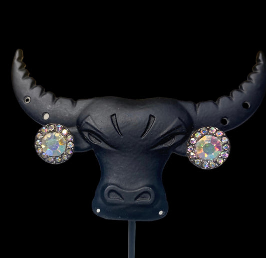 J6280 - AB Gemstone Stud Earring