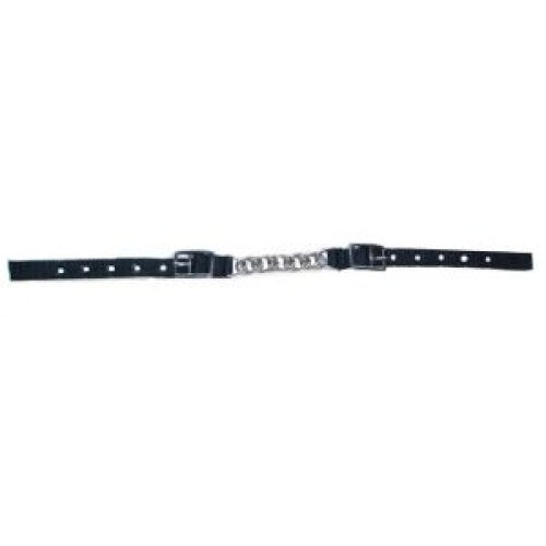174309  - Black Webbing Single Chain Chin Strap